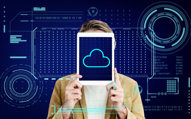 Cloud Storage Network Server Online Backup Graphic